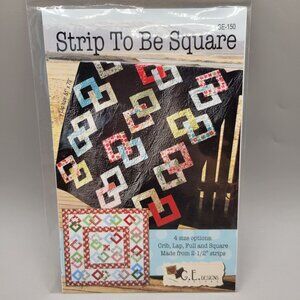 Strip To Be Square Quilt Pattern Multiple Sizes G E Designs